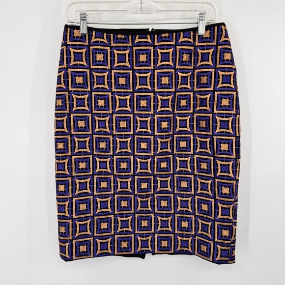 Per Se Womens Geometric embroidered Pencil Skirt Size 8 lined - Picture 10 of 10